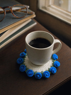 Petal Coaster - Blue Flowers