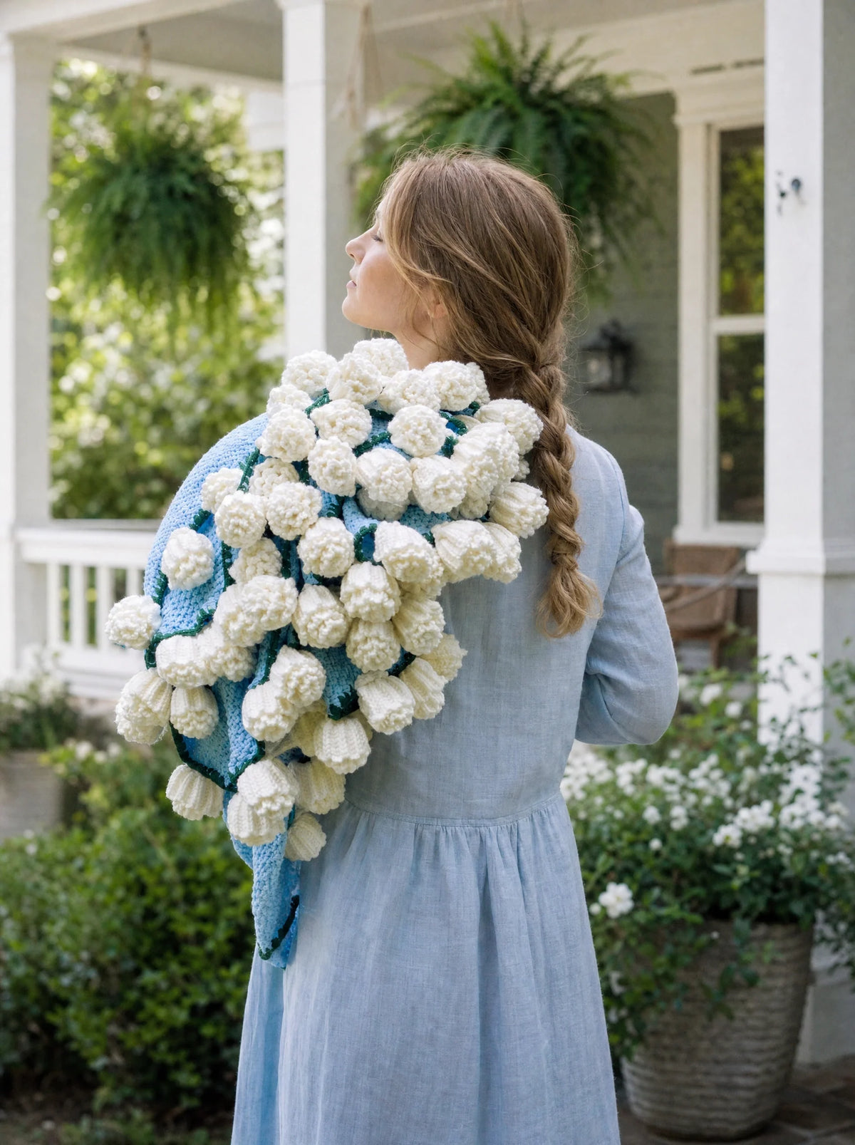 Bouquet Blanket - Misty Bluebell