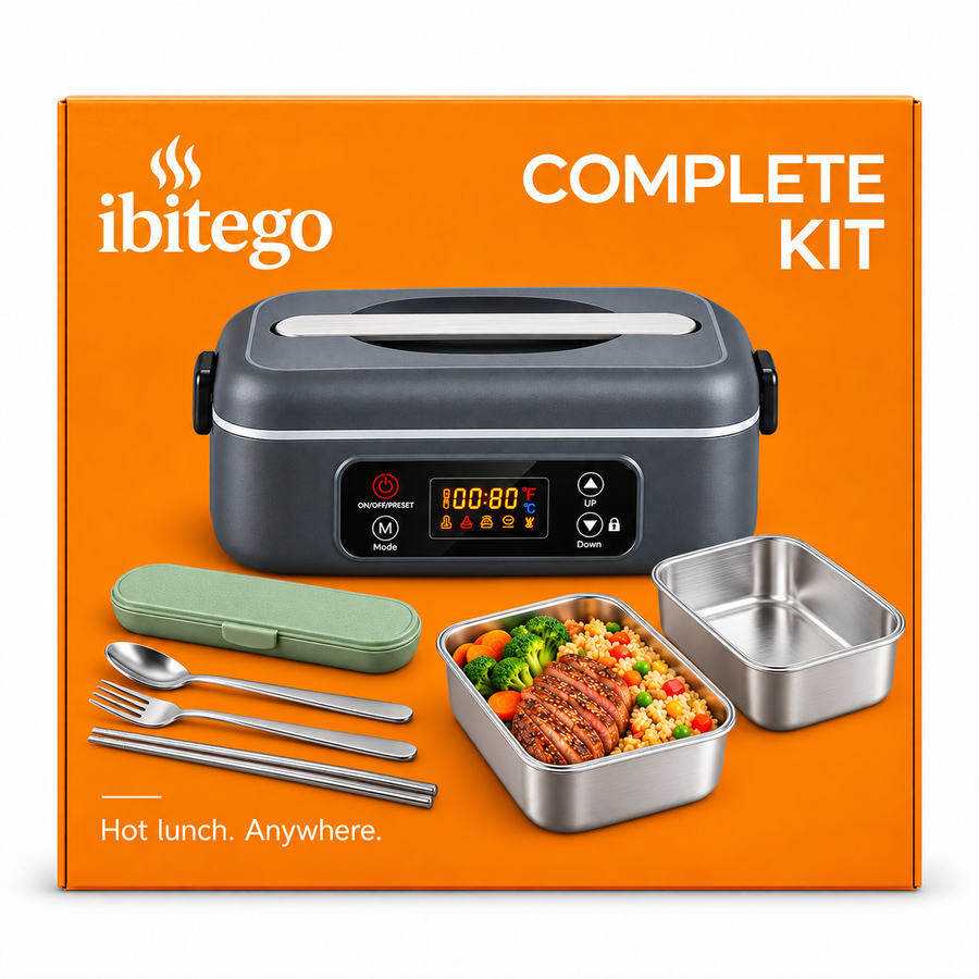 iBiteGo complete bundle orange packaging with items shown separately