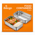 ibitego™ Stainless Steel Food Containers, 2-Pack