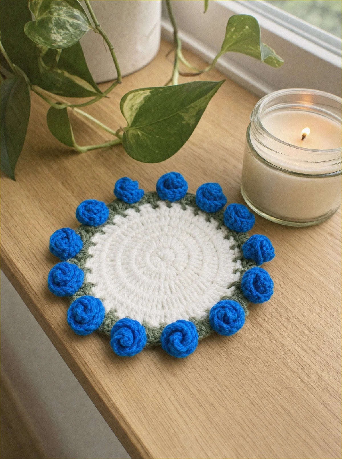 Petal Coaster - Blue Flowers