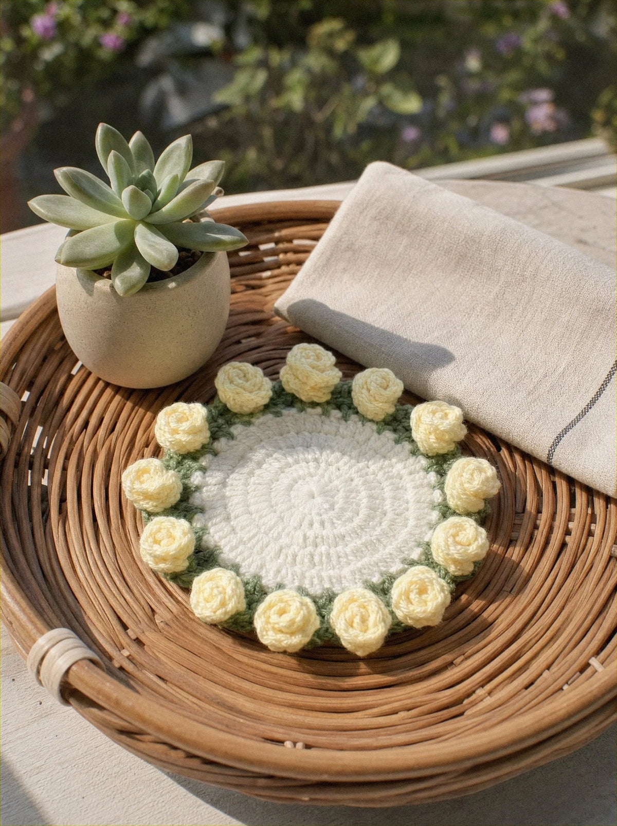 Petal Coaster - Yellow Flowers